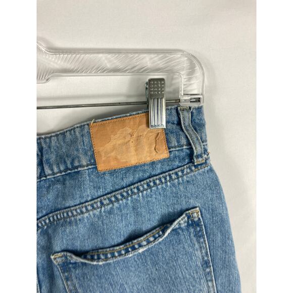 BDG Blue Speckled Raw Hem Denim Mini Skirt Size Medium - Picture 4 of 4